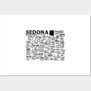 Sedona Map Art Posters and Art